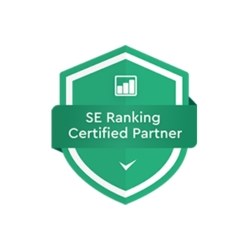 Het SE Ranking certified partner logo.