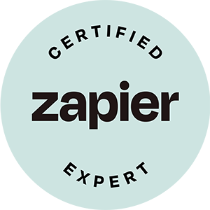 Certified Zapier Expert logo.