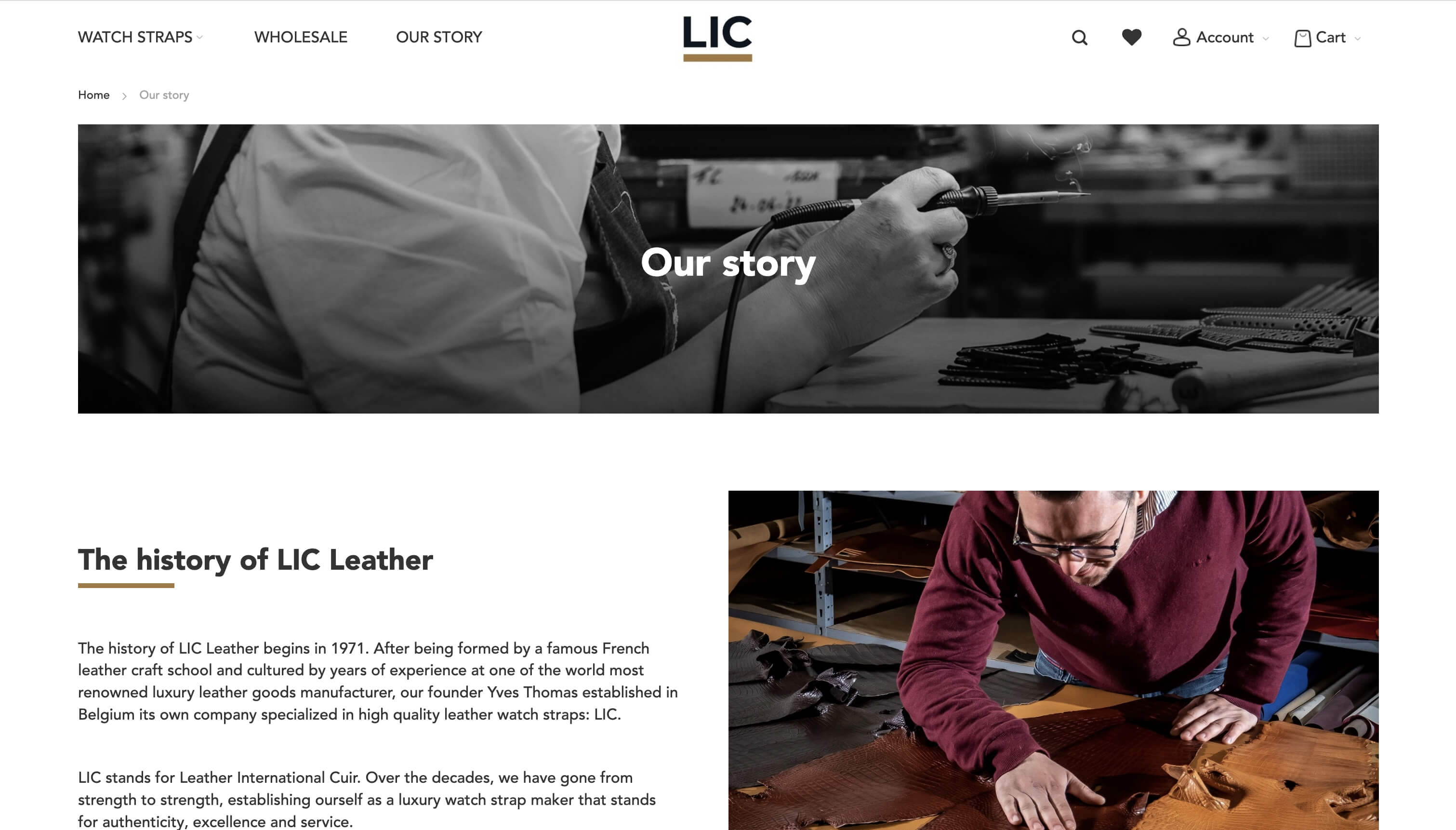 De webshop van LIC.