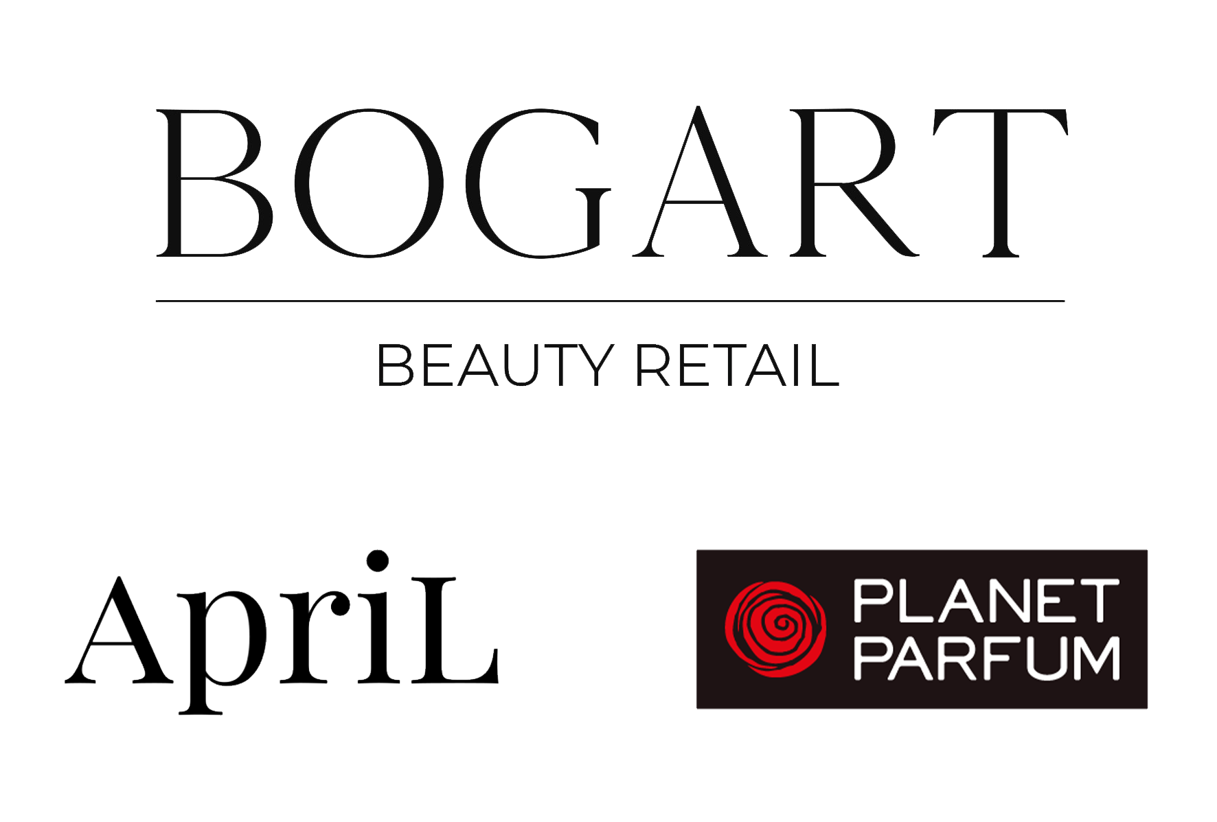 Bogart group logo samen met dochterbedrijven.