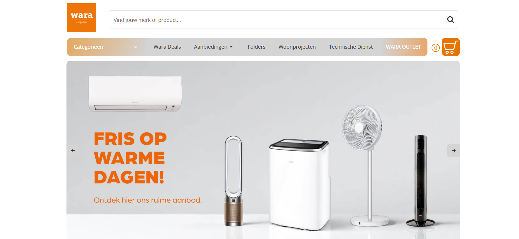 De webshop van warenhuis Wara