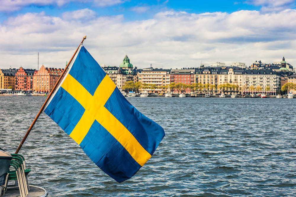 De zweedse vlag